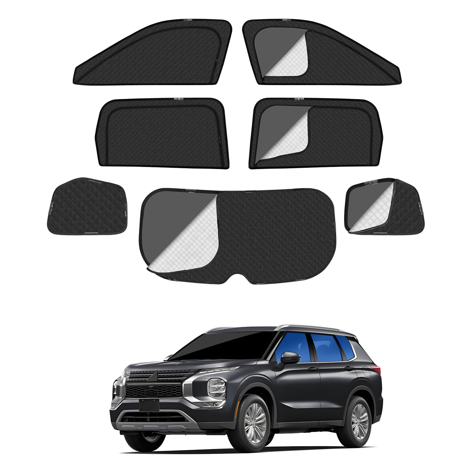 Amazon | 三菱 アウトランダー PHEV 車種専用設計 メッシュカーテン